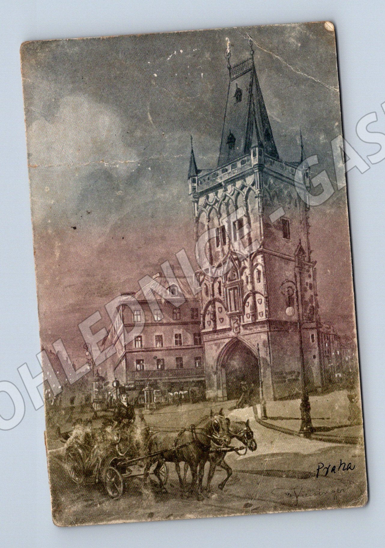 Pohlednice Praha Prašná brána historický motiv (M3997)