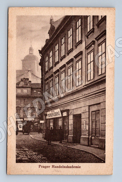 Pohlednice Praha Handelsakademie historický motiv 1926 (M3998)