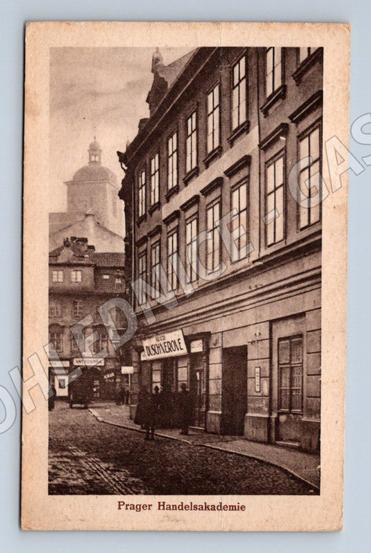 Pohlednice Praha Handelsakademie historický motiv 1926 (M3998)