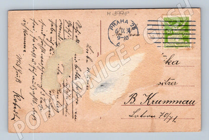 Pohlednice Praha Handelsakademie historický motiv 1926 (M3998)