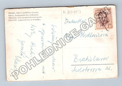 Pohlednice Praha Celkový pohled na 4 mosty (M39987)