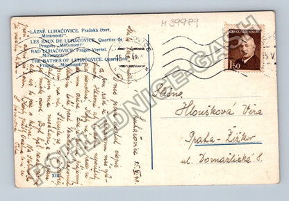 Pohlednice Lázně Luhačovice Pražská čtvrť Miramonti 1948 (M39989)
