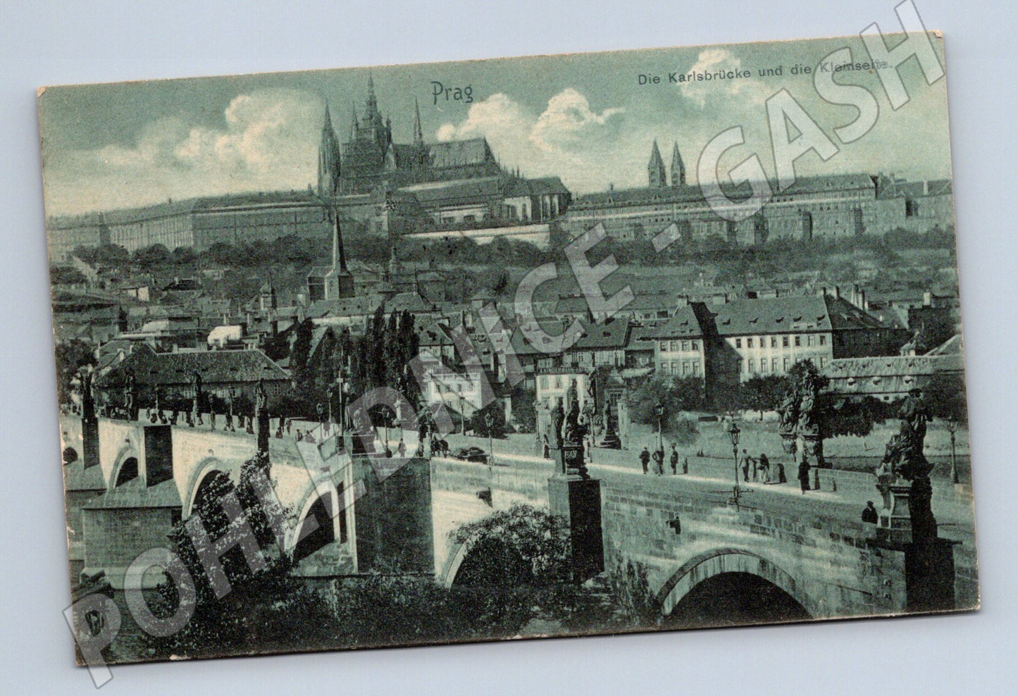 Pohlednice Praha Karlův most a Hradčany historický (M3999)