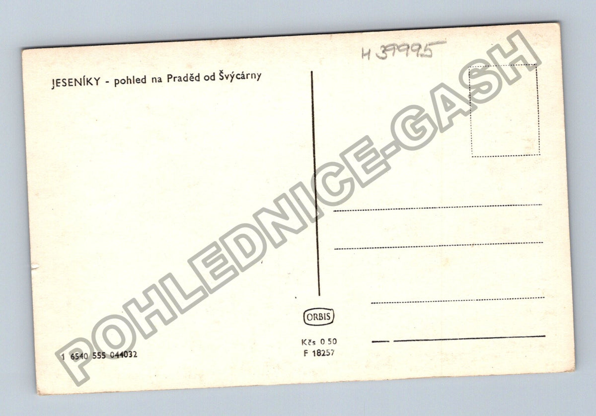 Pohlednice JESENÍKY pohled na Praděd od Švýcárny (M39995)