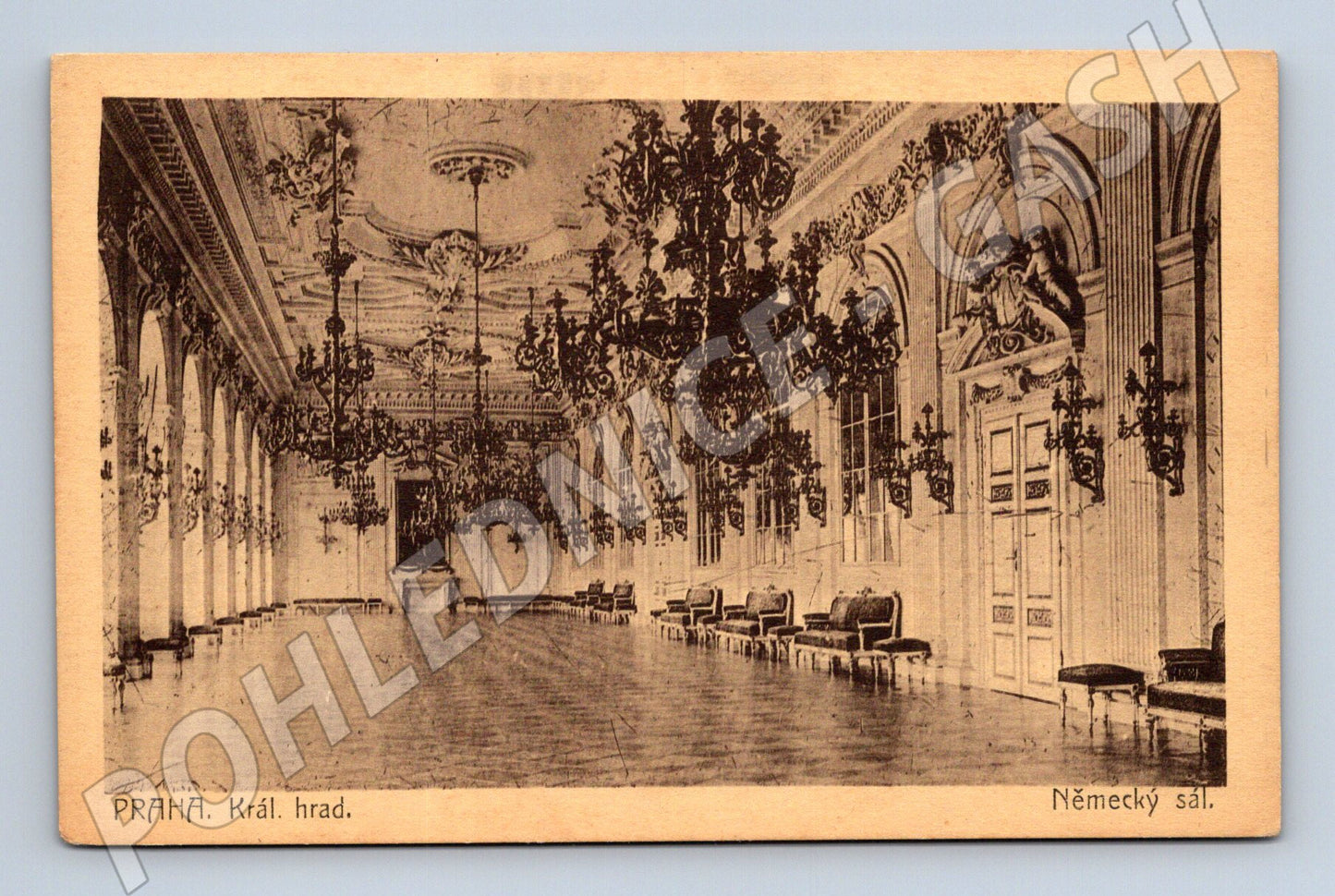 Pohlednice Praha Pražský hrad Německý sál (M4002)