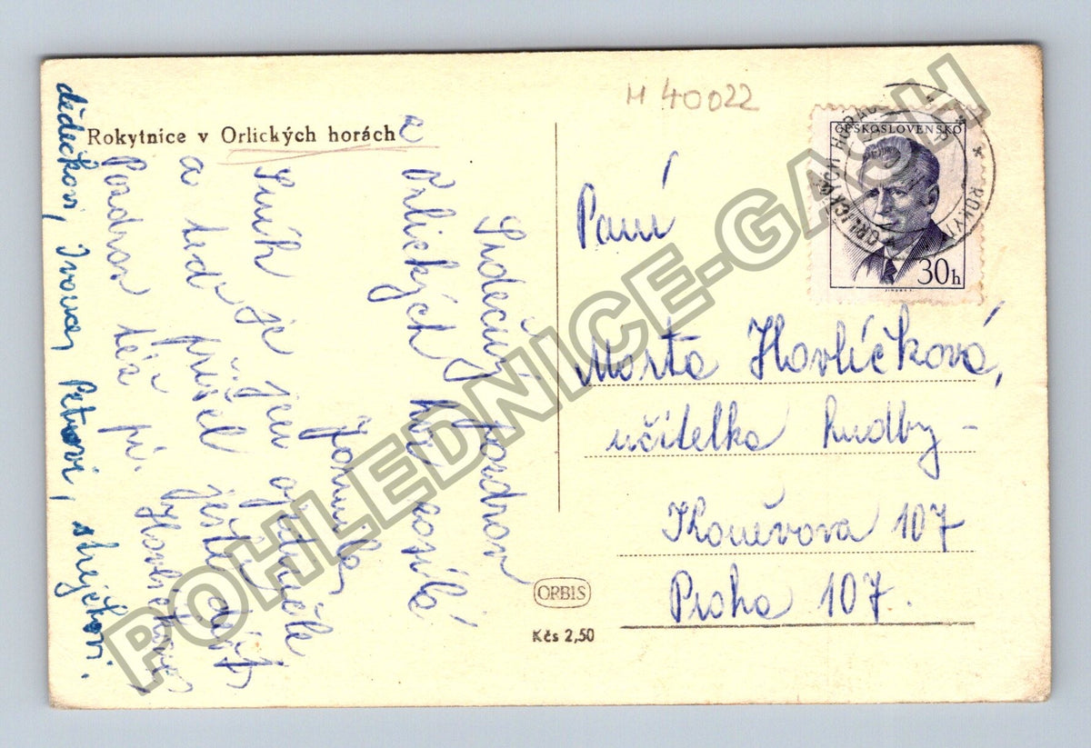Pohlednice Rokytnice v Orlických horách zimní krajina (M40022)