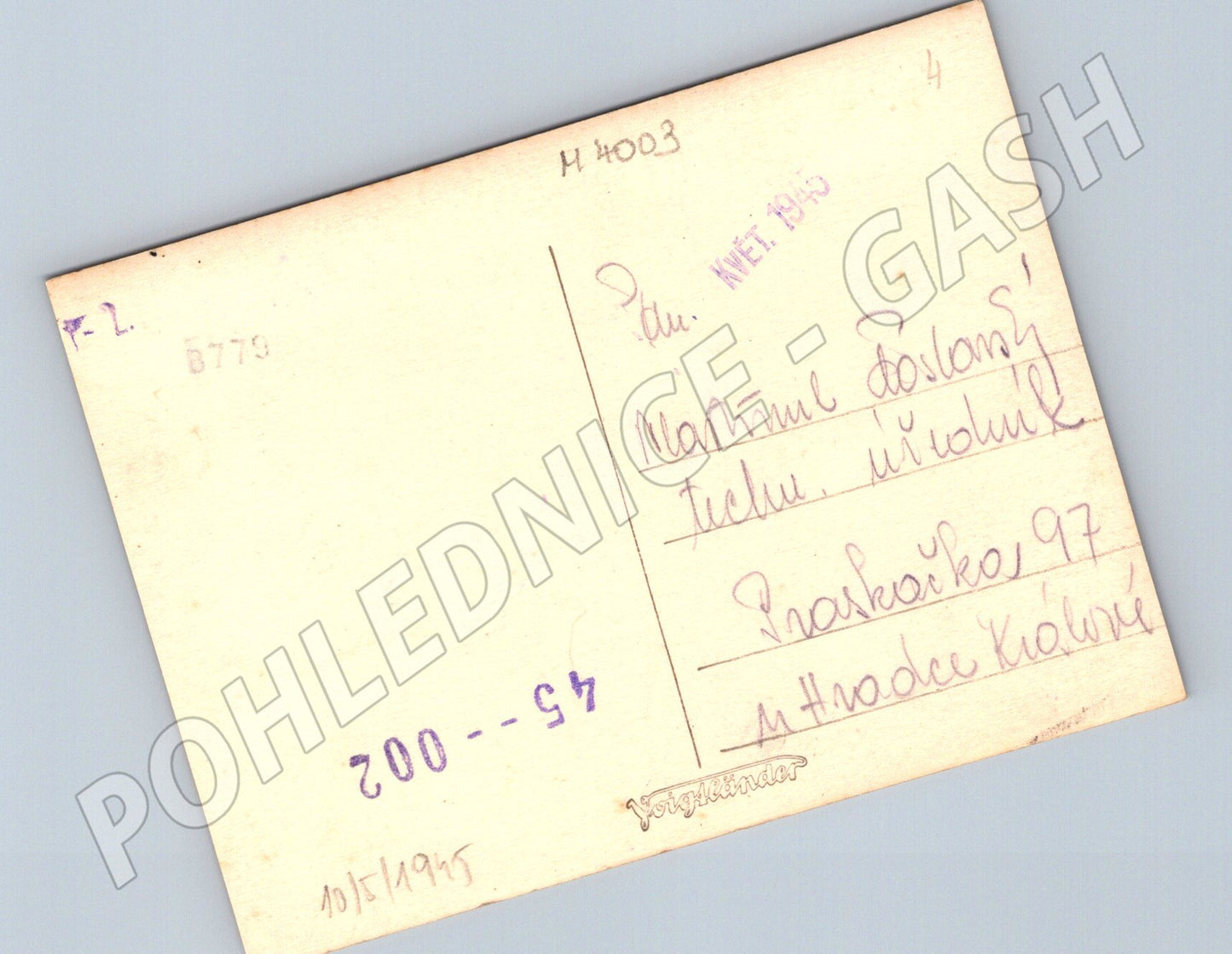 Pohlednice Praha rozbombardovaný orloj 1945 (M4003)