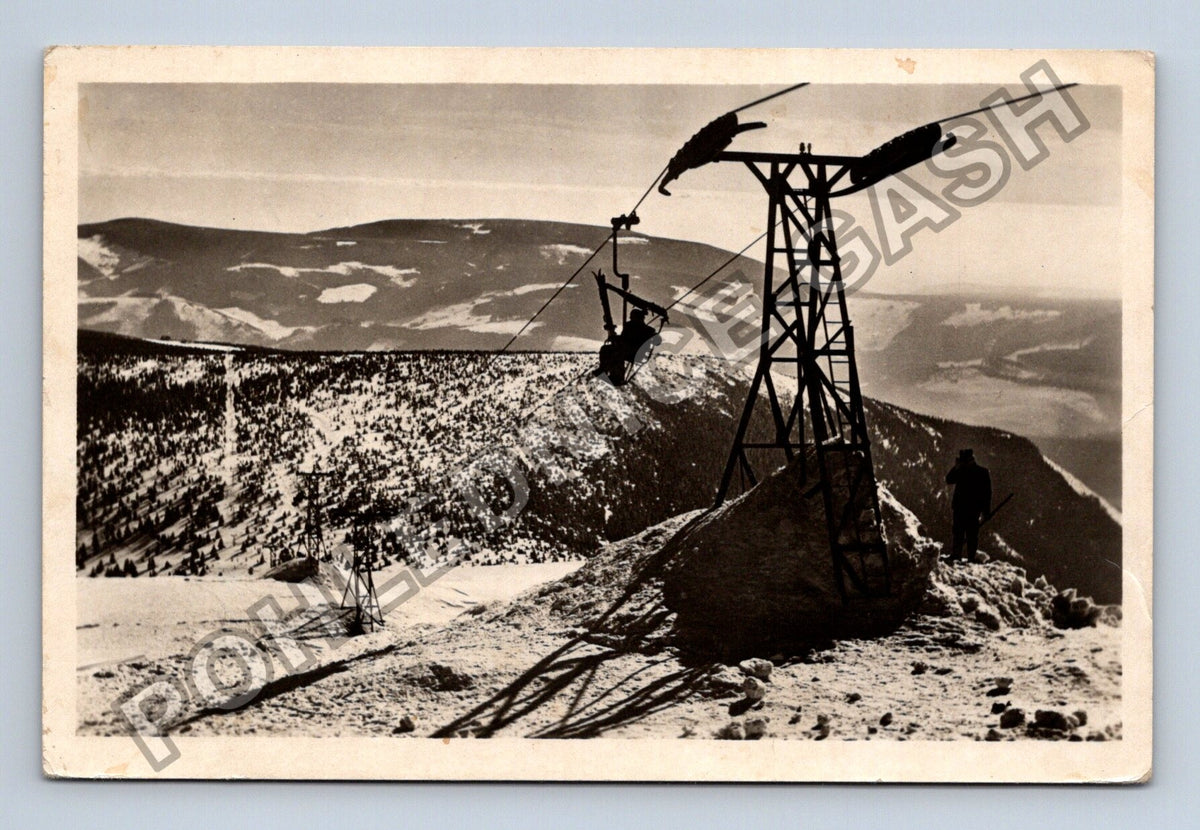 Pohlednice Krkonoše lanovka na vrchol Sněžky 1603 m n m (M40031)