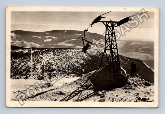 Pohlednice Krkonoše lanovka na vrchol Sněžky 1603 m n m (M40031)