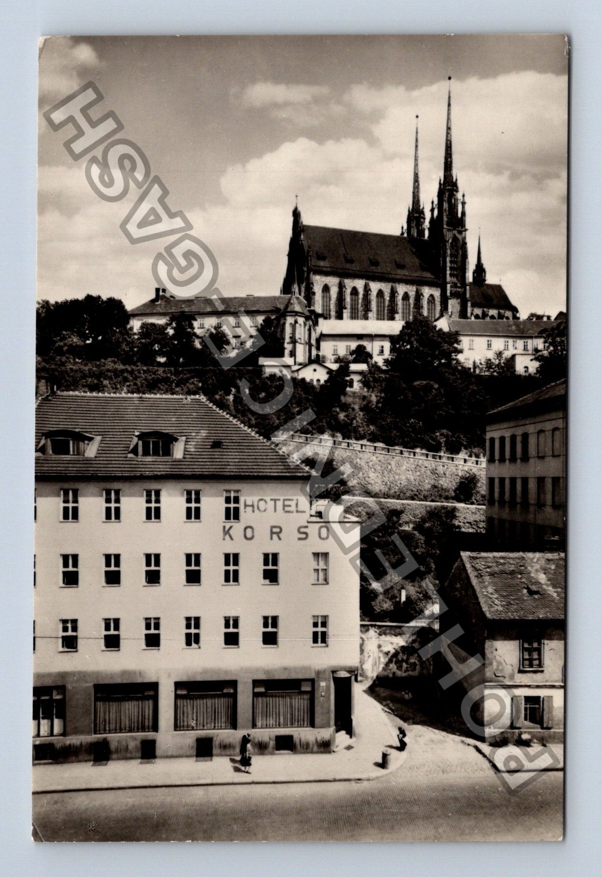 Pohlednice Brno Petrov Hotel Korso kostel (M40032)