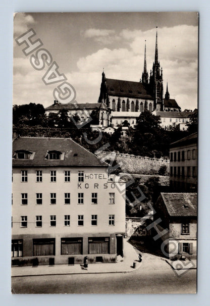 Pohlednice Brno Petrov Hotel Korso kostel (M40032)