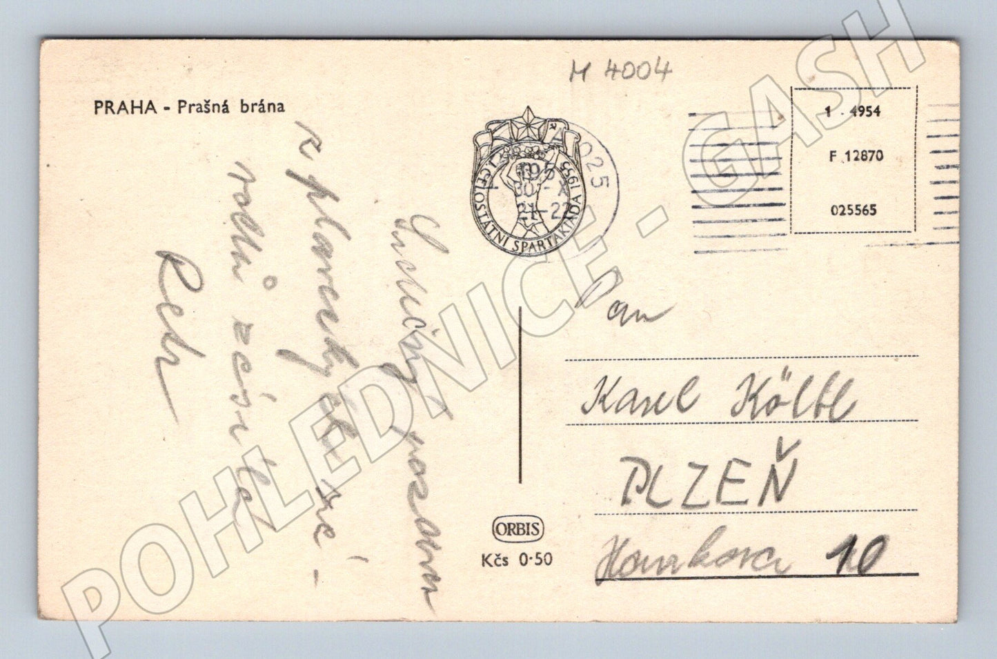 Pohlednice Praha Prašná brána Orbis starý tisk (M4004)