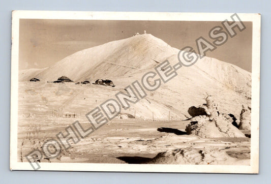 Pohlednice Krkonoše Sněžka Rekreační oblast ROH 1953 (M40041)