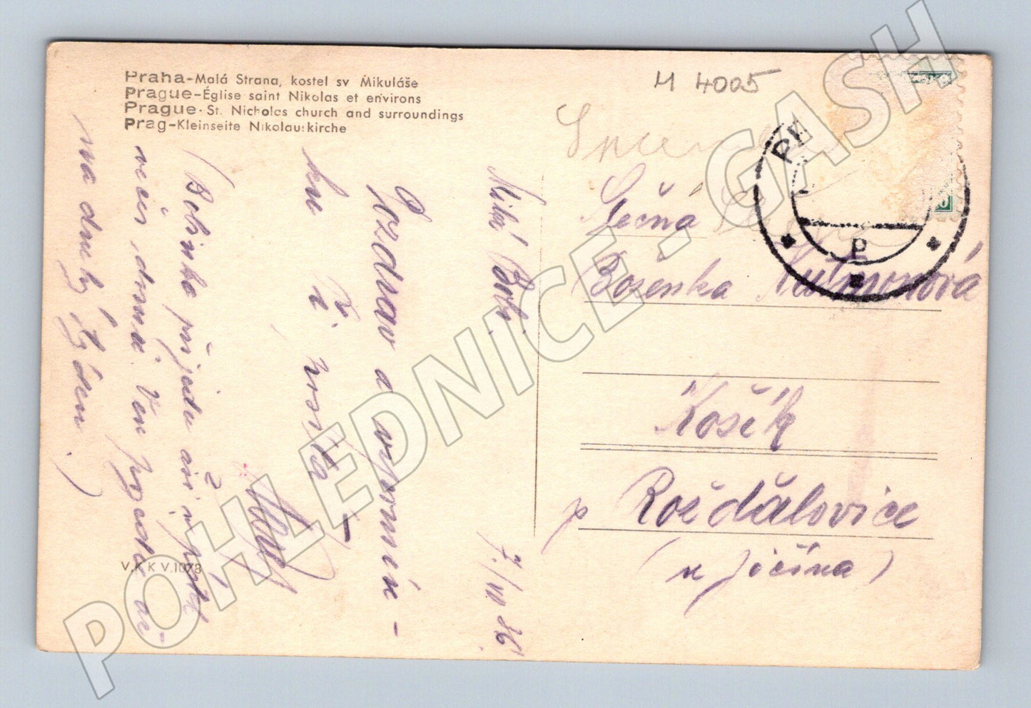 Pohlednice Praha kostel sv Mikuláše Malá Strana (M4005)