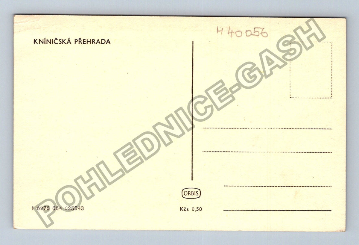 Pohlednice Kníničská přehrada lodě lidé (M40056)