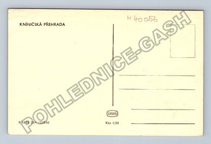Pohlednice Kníničská přehrada lodě lidé (M40056)