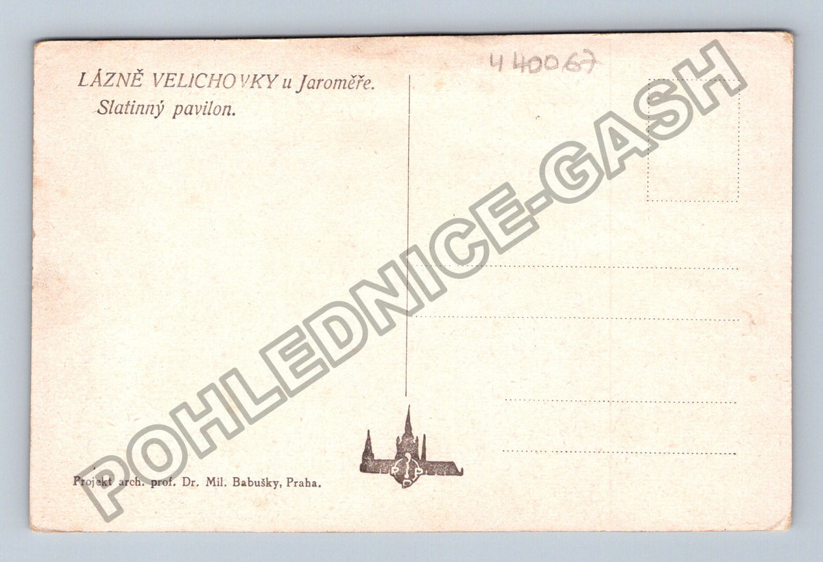 Pohlednice Lázně Velichovky u Jaroměře Slatinný pavilon (M40067)