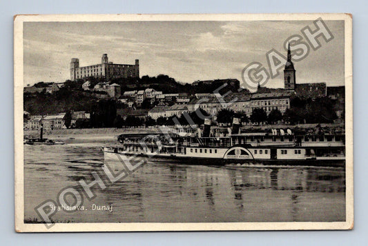 Pohlednice Bratislava Dunaj 1938 Parník (M40080)