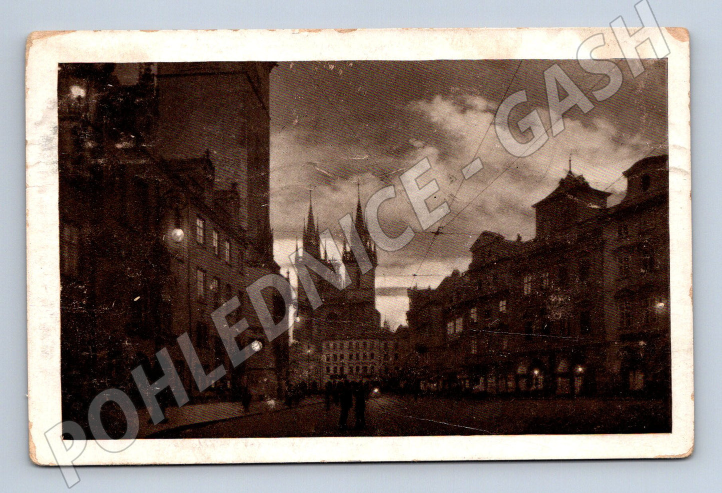 Pohlednice Praha Staroměstské náměstí při měsíčku (M4009)