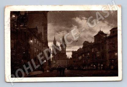 Pohlednice Praha Staroměstské náměstí při měsíčku (M4009)