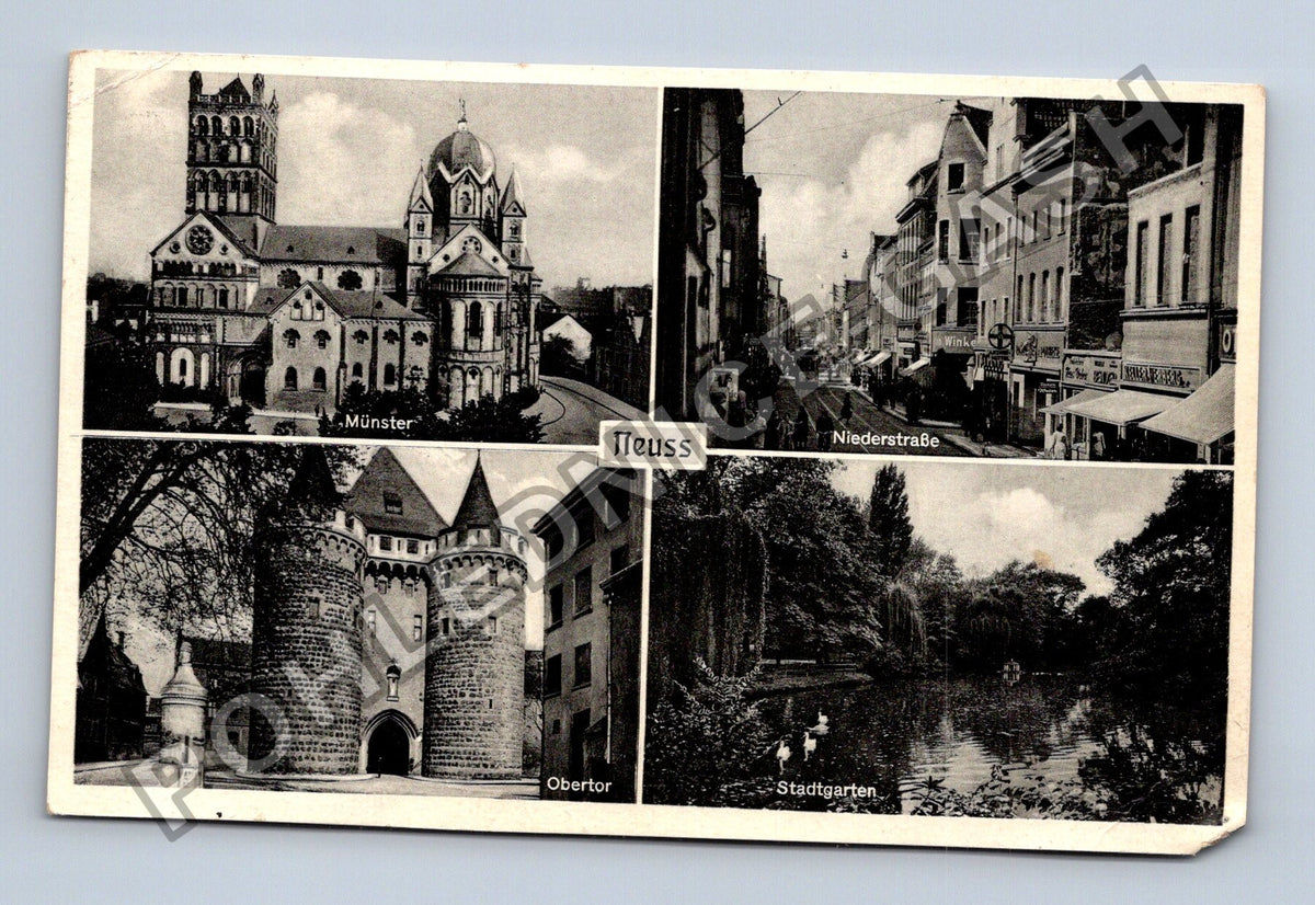Pohlednice Německo Neuss Münster Niederstraße Obertor (M40096)