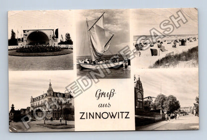 Pohlednice Německo Zinnowitz koláž motivů (M40100)