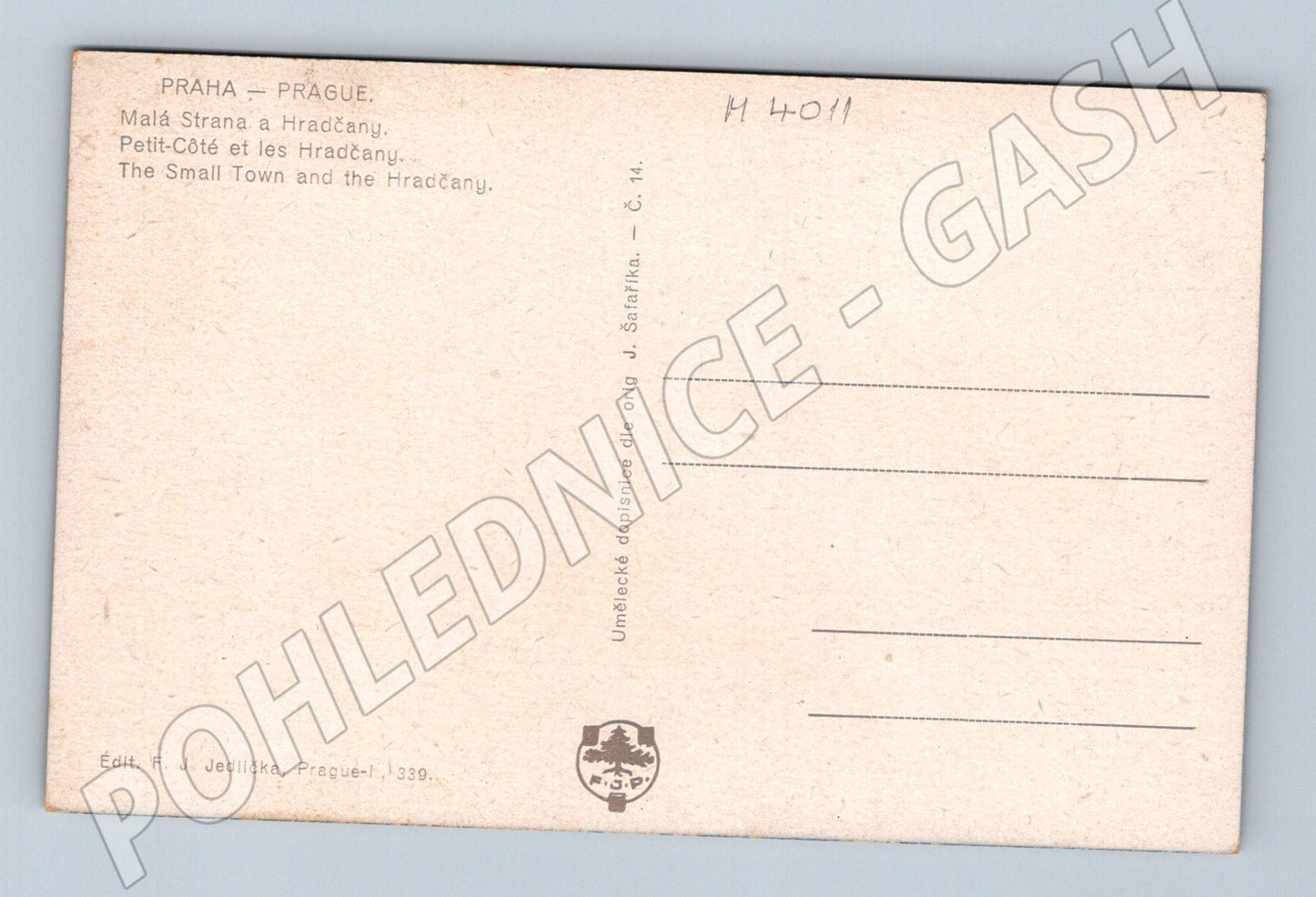 Pohlednice Praha Malá Strana a Hradčany Šafařík (M4011)