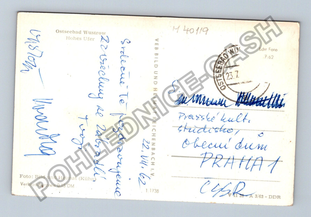 Pohlednice Ostseebad Wustrow Hohes Ufer 1962 (M40119)
