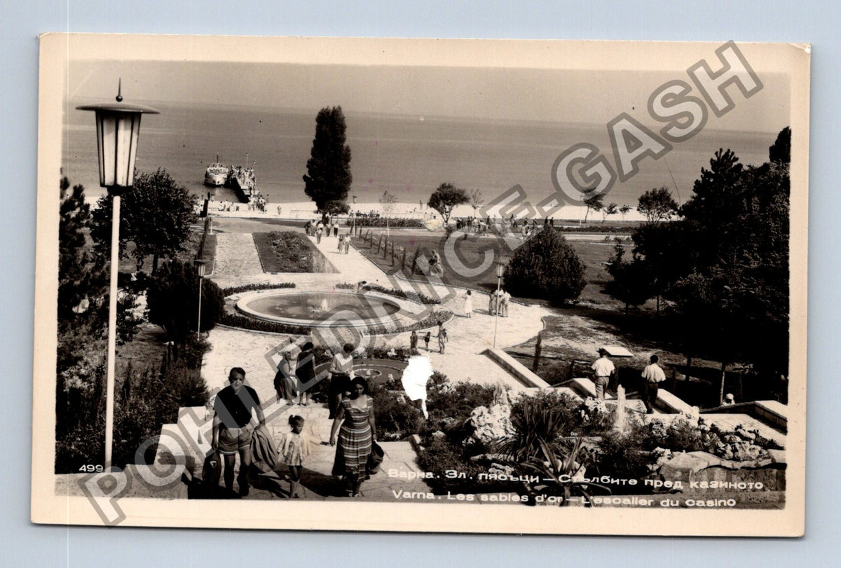 Pohlednice Bulharsko Varna Zlaté písky schodiště kasino (M40126)