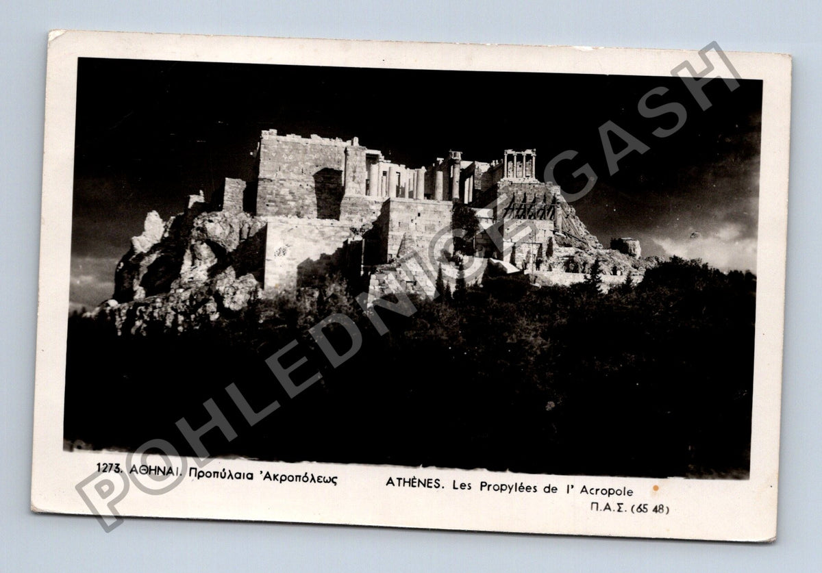 Pohlednice Řecko Athény Propylaje Akropole 1958 (M40138)