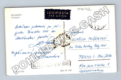 Pohlednice Budapešť Országház parlament 1957 (M40142)