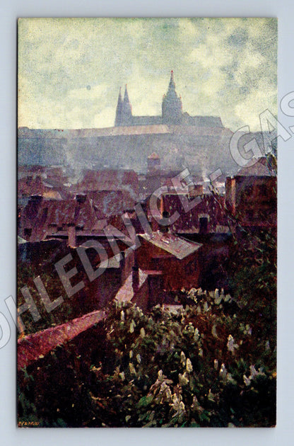 Pohlednice Praha Hradčany ze Schönbornské zahrady (M4015)