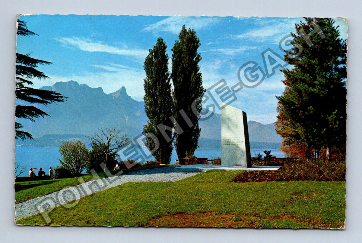 Pohlednice Švýcarsko Oberhofen am Thunersee památník W. (M40156)