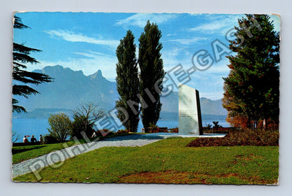 Pohlednice Švýcarsko Oberhofen am Thunersee památník W. (M40156)