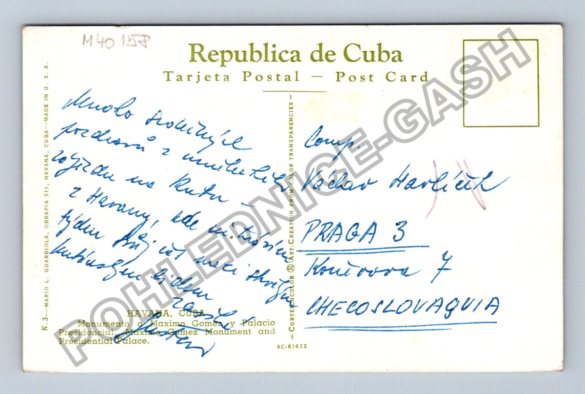Pohlednice Kuba Havana památník Maximo Gomez (M40158)