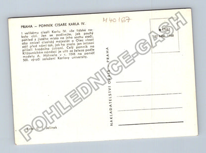 Pohlednice Praha pomník císaře Karla IV. (M40167)