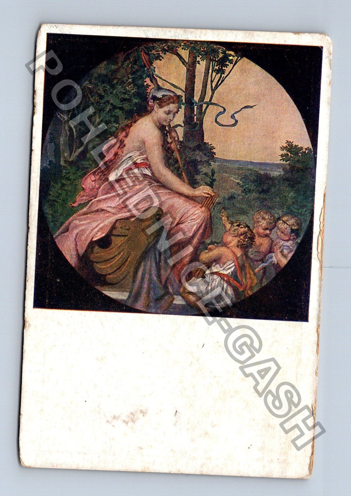 Pohlednice Malířství Venuše a Amor had (M40176)