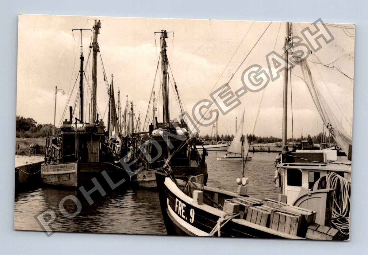 Pohlednice Německo Freest Kr Wolgast Fischereihaven 1964 (M40183)