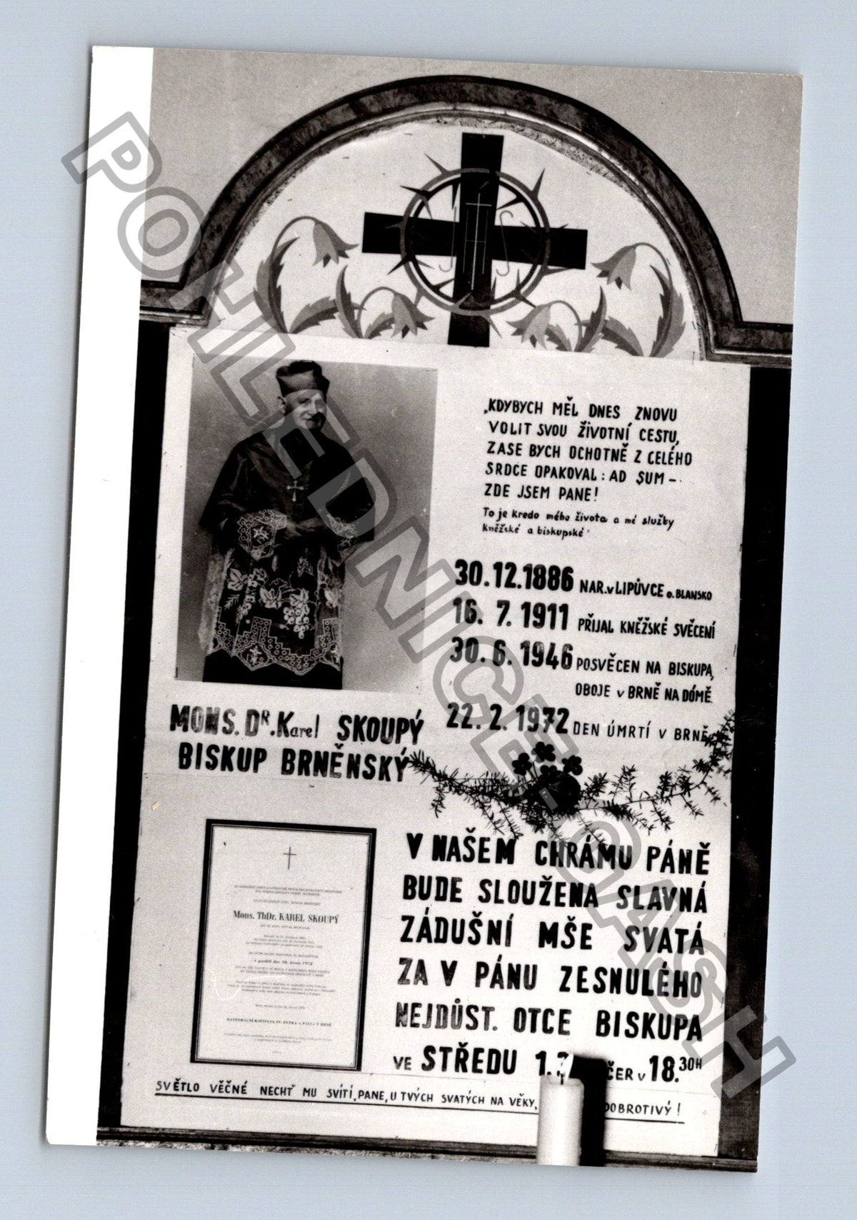 Pohlednice Mons Dr Karel Skoupý biskup brněnský (M40187)