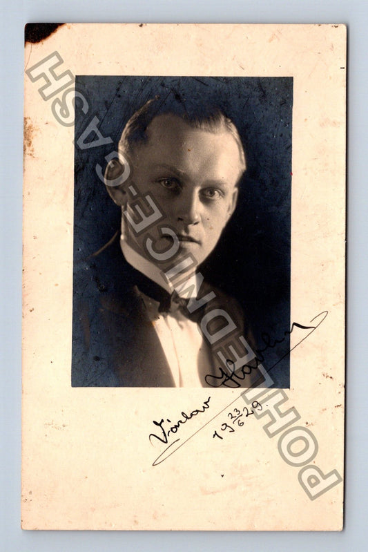 Stará fotografie Václav Havel autogram 1933 (M40189)