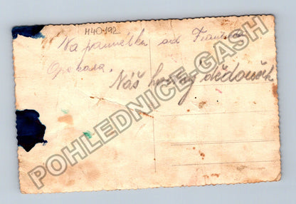 Stará fotografie Muž s holí František Grobara Náš hodný (M40192)