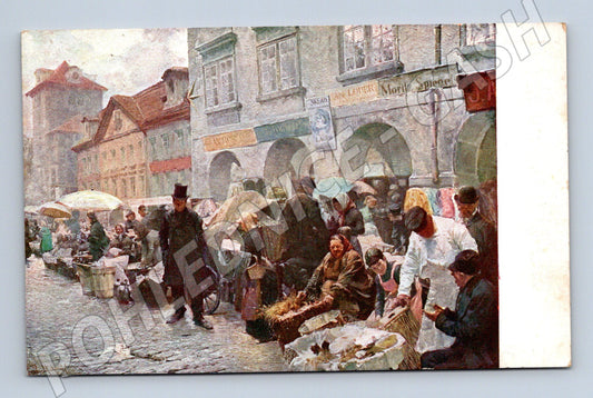 Pohlednice Praha trh L. Marold historický motiv (M4020)
