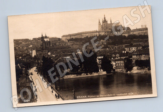 Pohlednice Praha pohled na Hrad z mostecké věže (M4022)