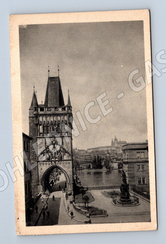 Pohlednice Praha Staroměstská mostecká věž 1936 (M4025)
