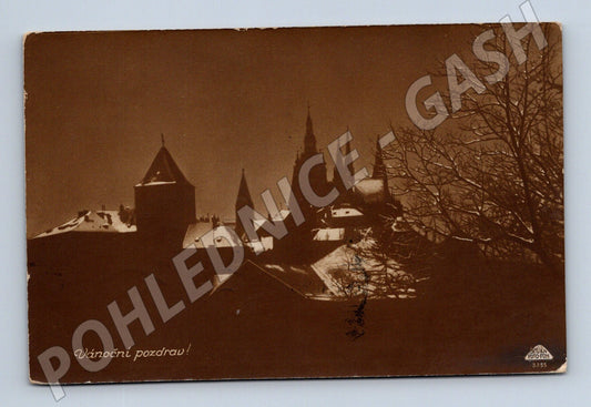 Pohlednice Pražský hrad zimní pohled historický (M4028)