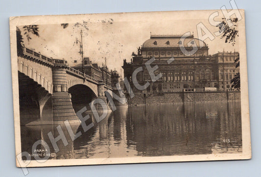 Pohlednice Praha Národní divadlo historický motiv (M4030)