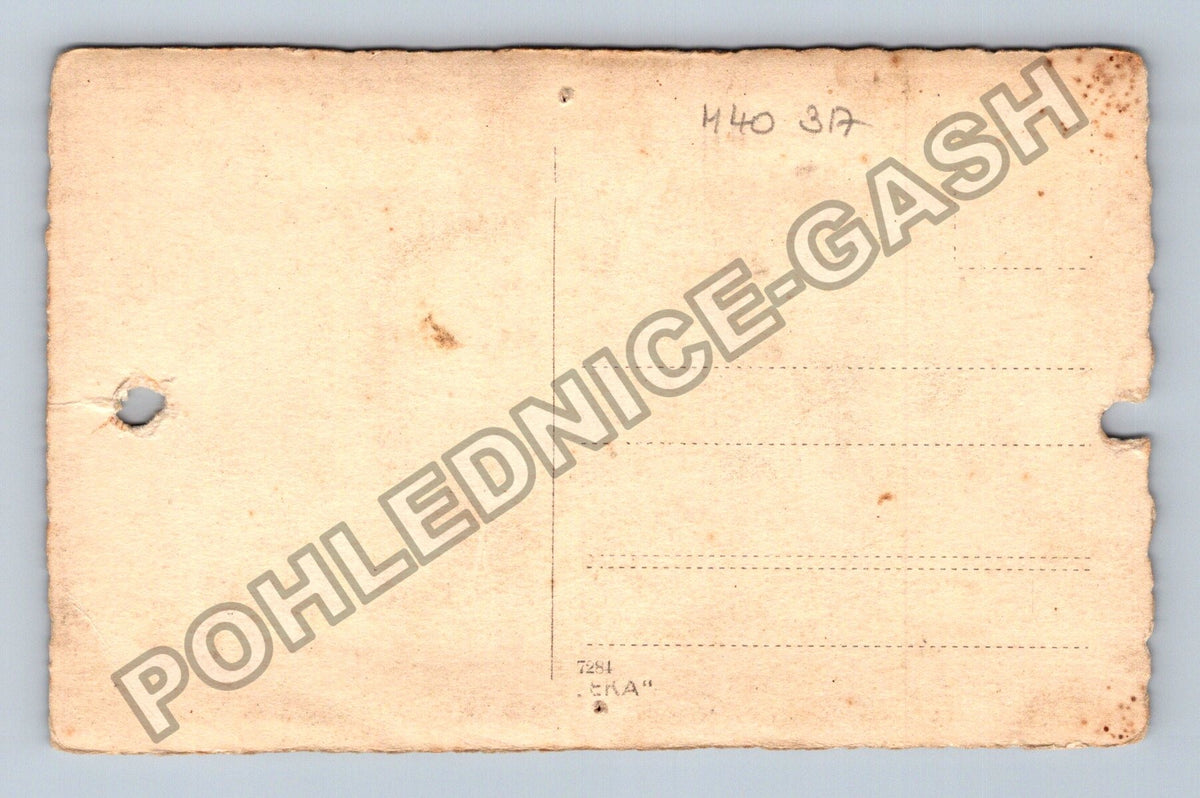Pohlednice Mladá žena v tmavé zástěře (M40317)