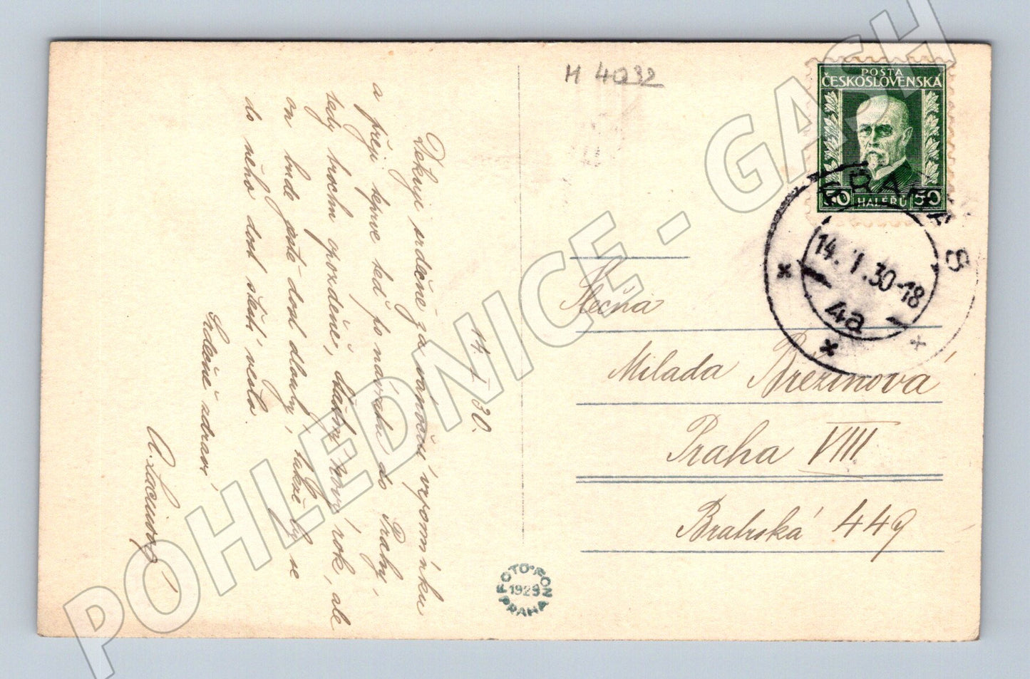 Pohlednice Praha Nocturno Pražský hrad zimní motiv (M4032)