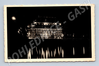 Pohlednice Praha Národní divadlo noční motiv 1949 (M4033)