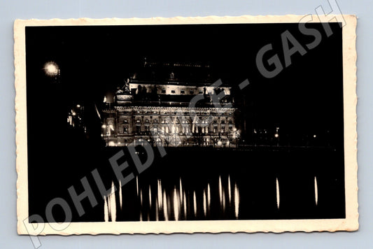 Pohlednice Praha Národní divadlo noční motiv 1949 (M4033)
